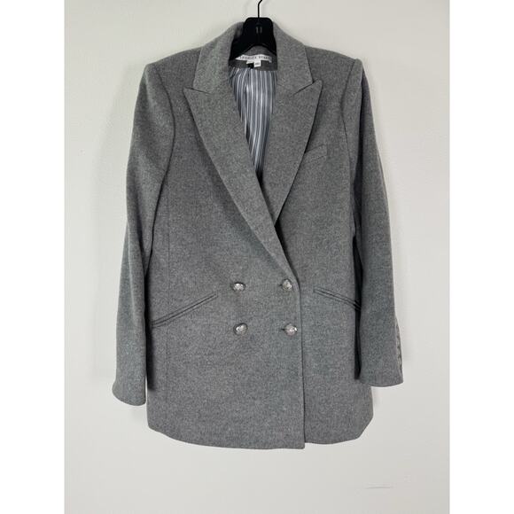Veronica Beard Gray Double-Breasted Blazer - Picture 3 of 16